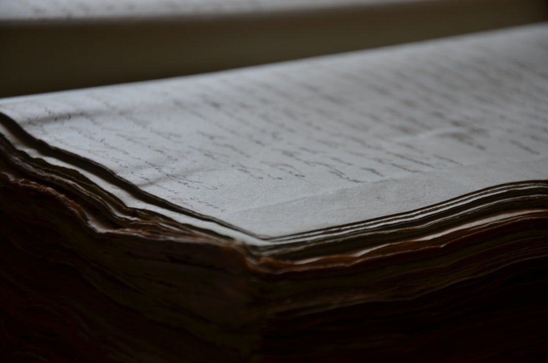 Stack of old newspapers and archive folders
