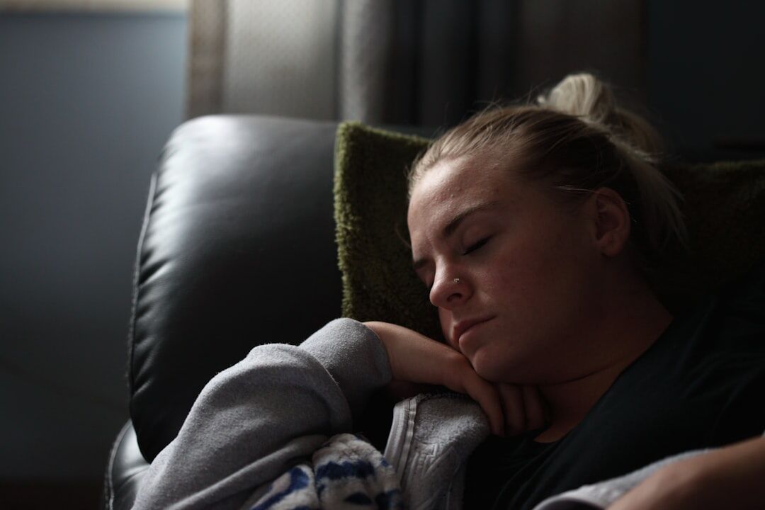 woman resting at home