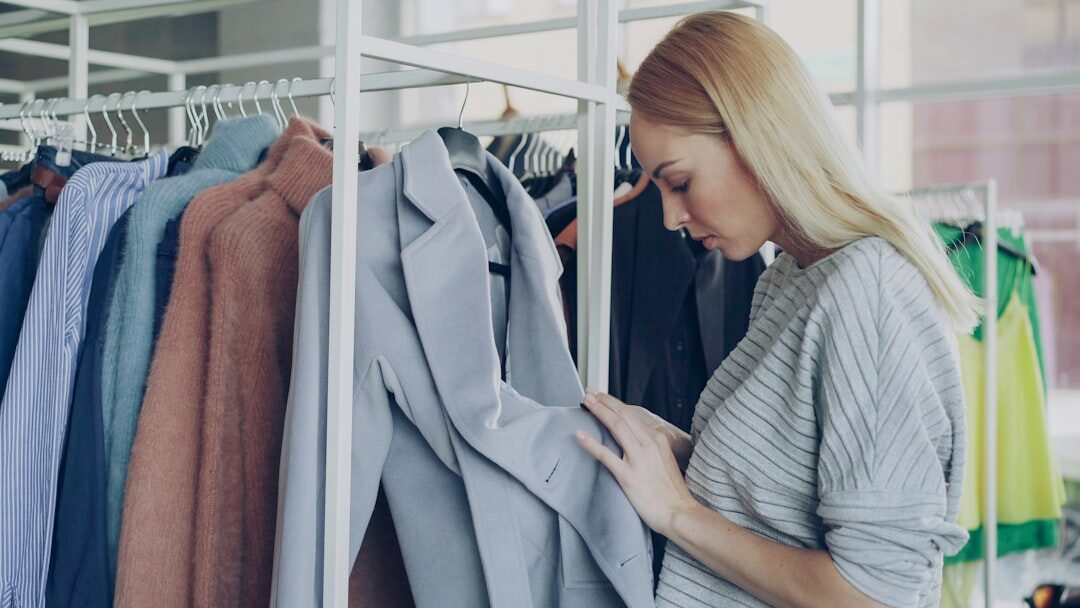 woman trying new outfit